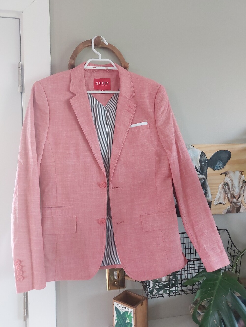 Guess Sport Coat in Pink